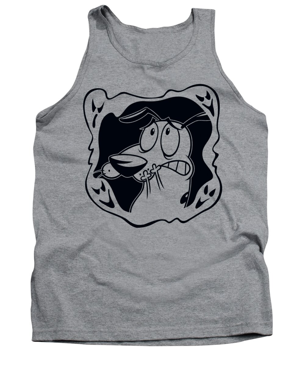  Tank Top featuring the digital art Courage The Cowardly Dog - Ghost Frame by Brand A