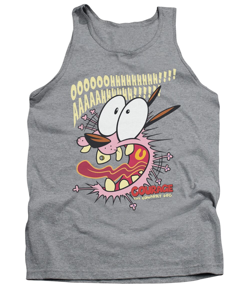 Courage The Cowardly Dog Tank Top featuring the digital art Courage The Cowardly Dog - Scaredy Dog by Brand A
