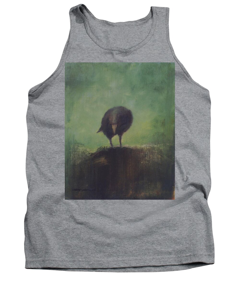 Crow Tank Top featuring the painting Crow 12 by David Ladmore