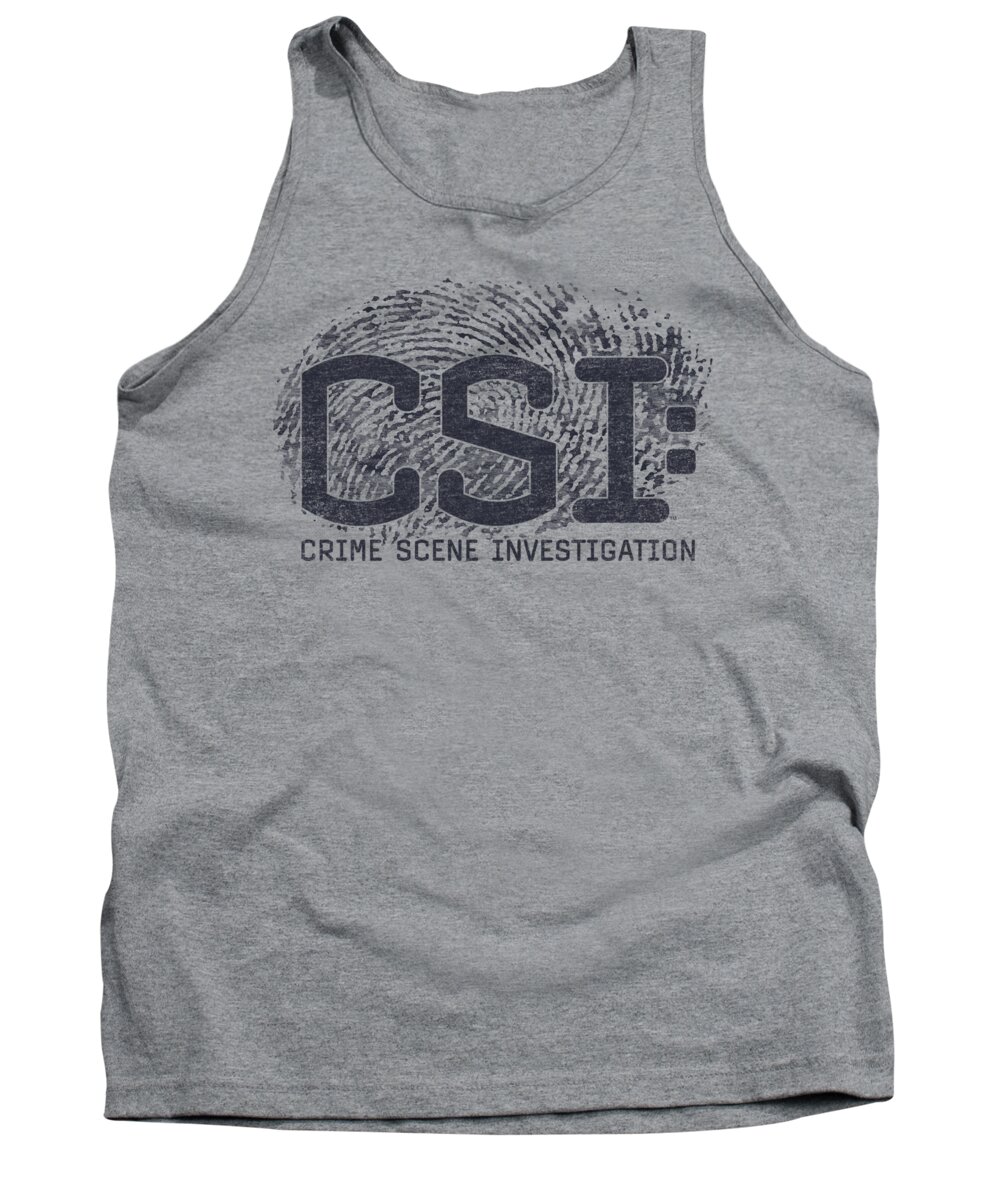 CSI Tank Top featuring the digital art Csi - Distressed Logo by Brand A