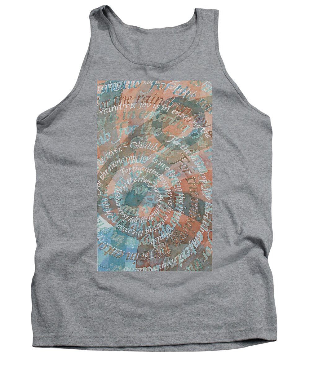 Calligraphy Tank Top featuring the painting Cycle by Sid Freeman
