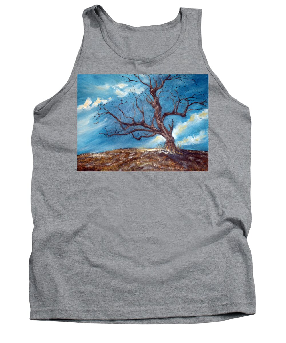 Tree Tank Top featuring the painting Daddy's Tree by Meaghan Troup