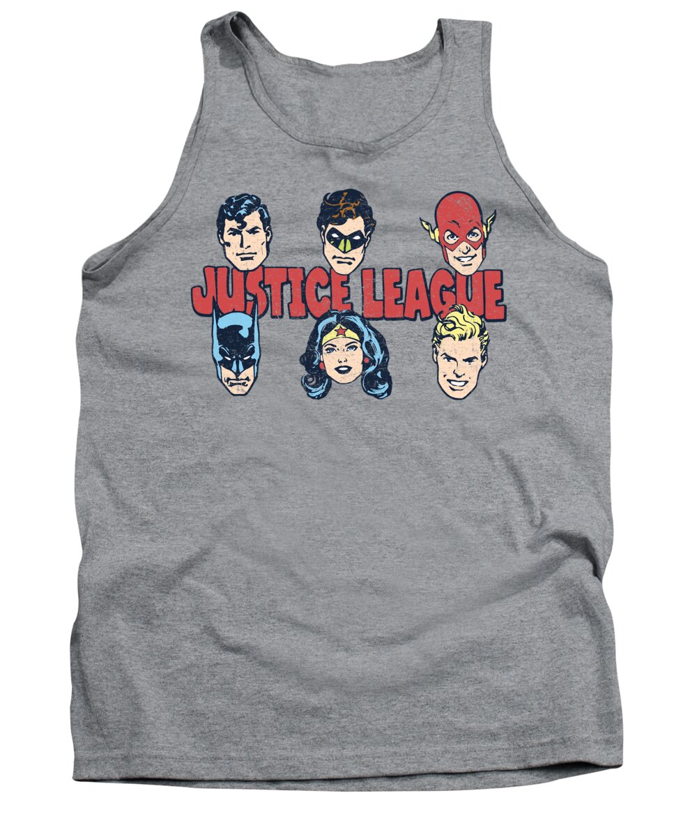  Tank Top featuring the digital art Dc - Justice Lineup by Brand A