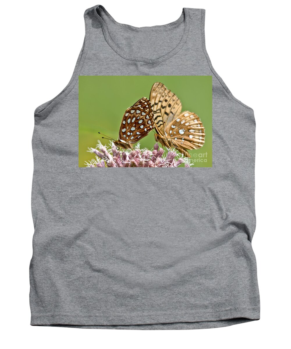 Butterflies Tank Top featuring the photograph Dinner for Two by Cheryl Baxter