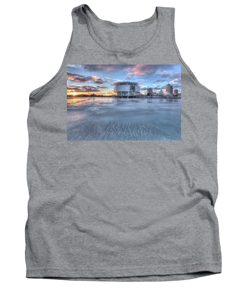 Discovery World Tank Top featuring the photograph Discovery World On Ice by Paul Schultz