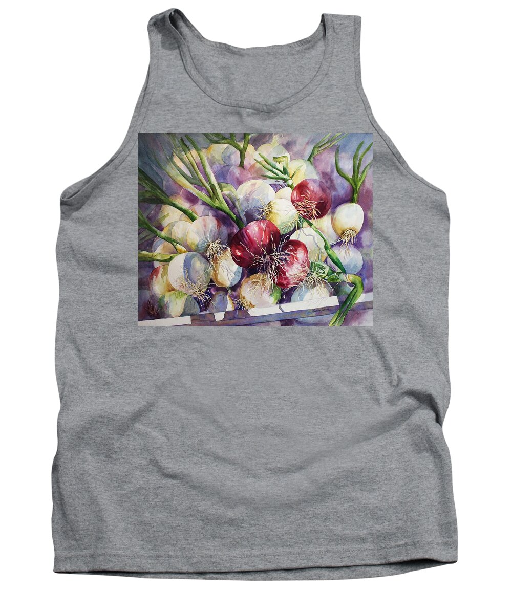 Onions Tank Top featuring the painting Don't Cry for Me by Roxanne Tobaison