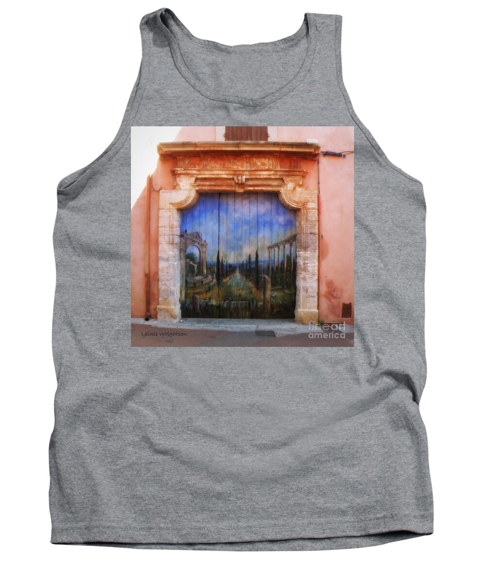 Doors And Windows Tank Top featuring the photograph Door With a View by Lainie Wrightson