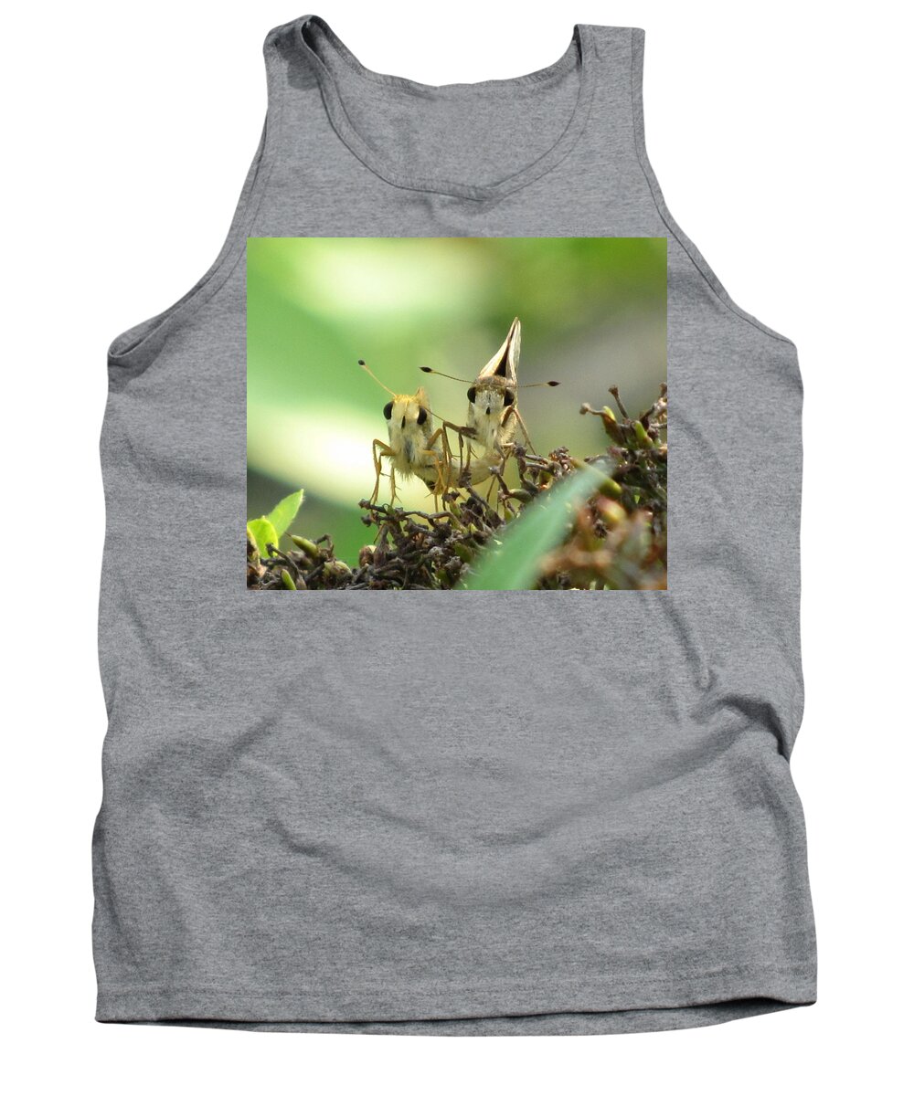 Moth Tank Top featuring the photograph Double Trouble by Jennifer Wheatley Wolf