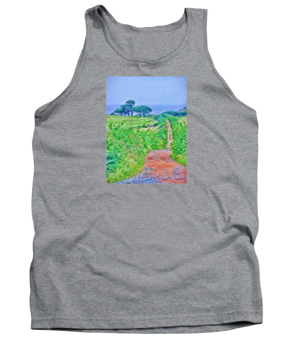 Down To The Sea Tank Top featuring the photograph Down To The Sea Herm Island by Bellesouth Studio