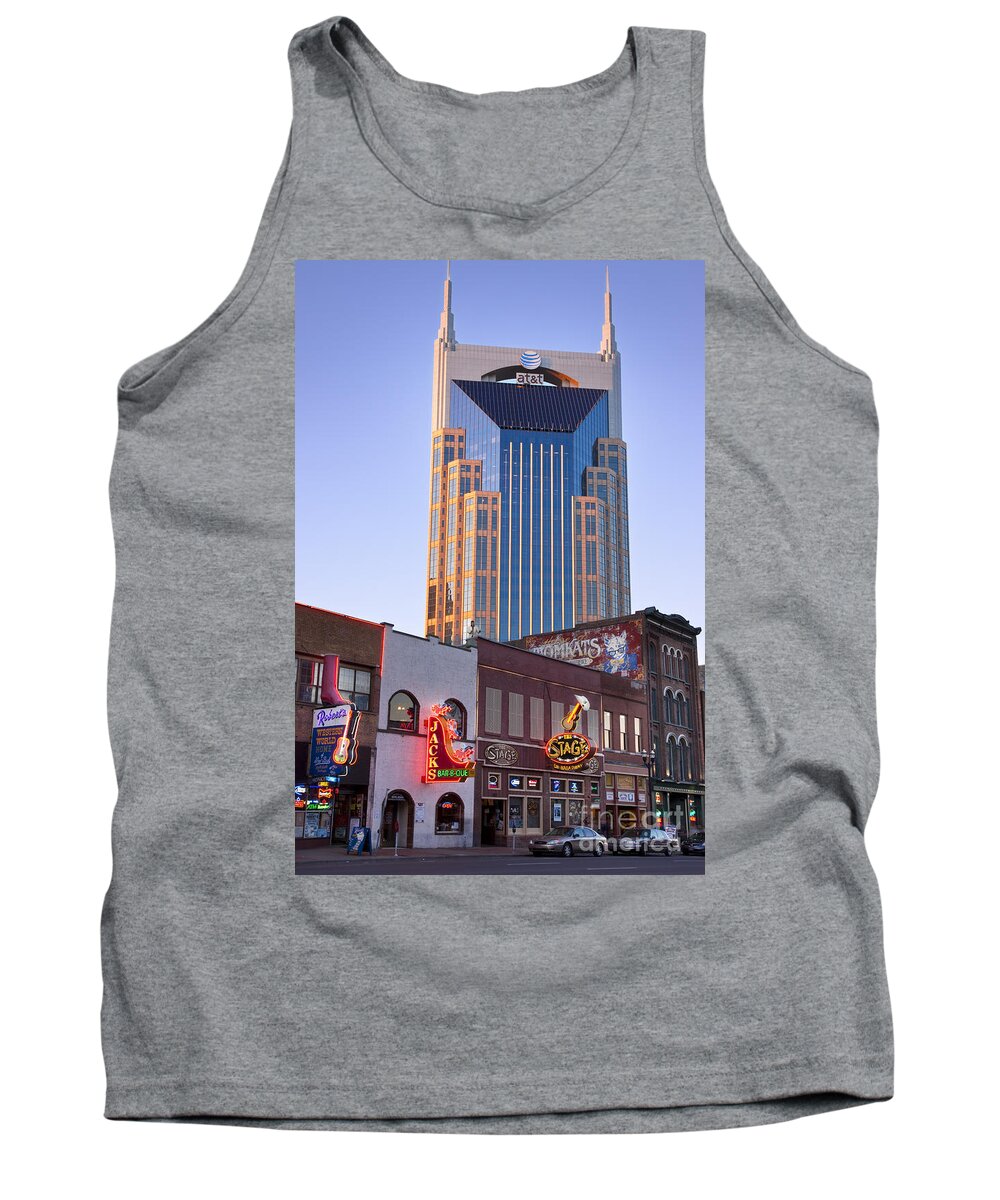 At&t Tank Top featuring the photograph Downtown Nashville by Brian Jannsen