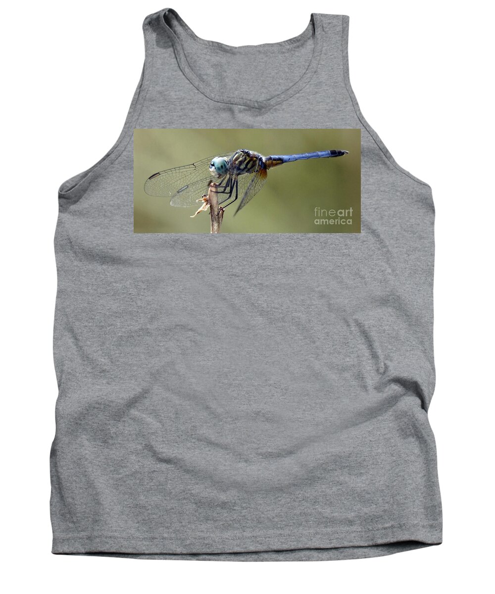 Dragonfly Tank Top featuring the photograph Dragonfly Smile by Lilliana Mendez