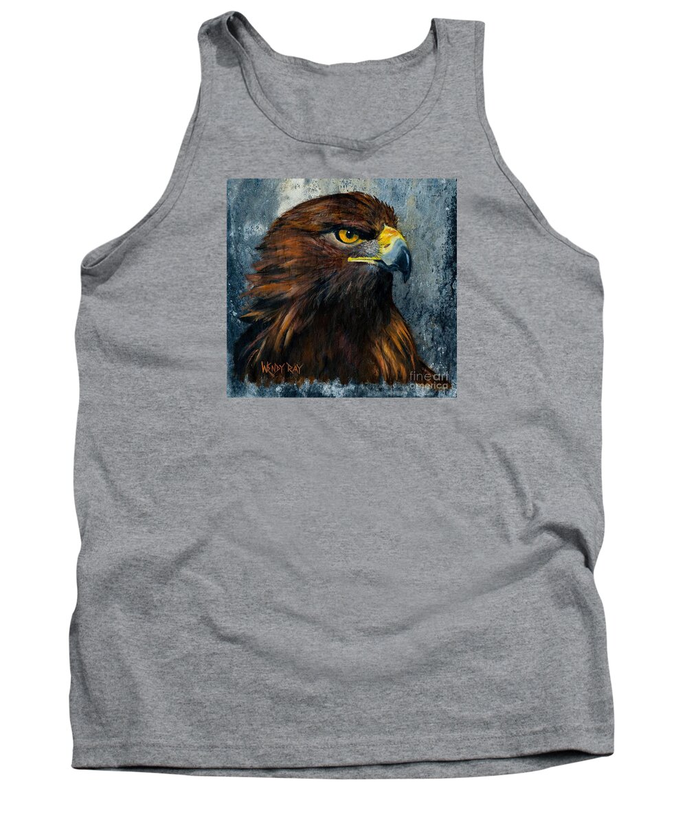Eagle Tank Top featuring the painting Eagle by Wendy Ray