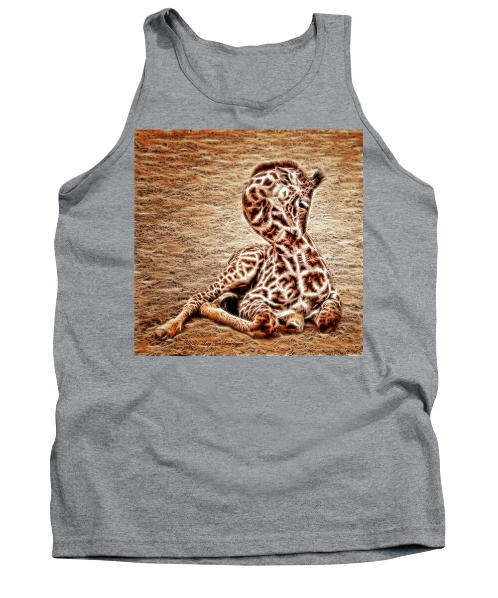 Zoo Tank Top featuring the photograph Elegant Infant by Lucy VanSwearingen