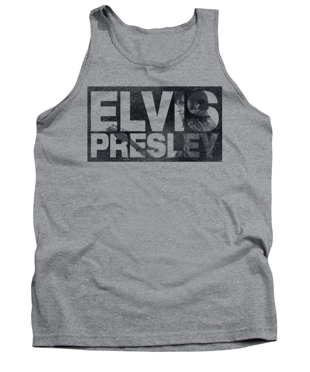  Tank Top featuring the digital art Elvis - Block Letters by Brand A