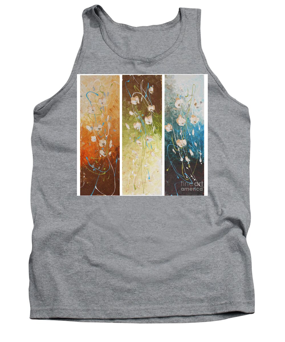  Tank Top featuring the painting Evening Blossom by Preethi Mathialagan