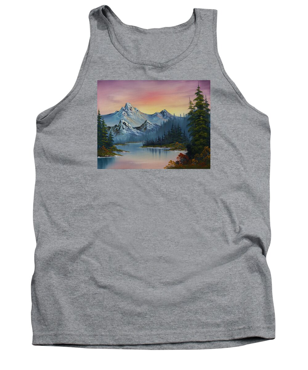 Landscape Tank Top featuring the painting Evening Splendor by Chris Steele