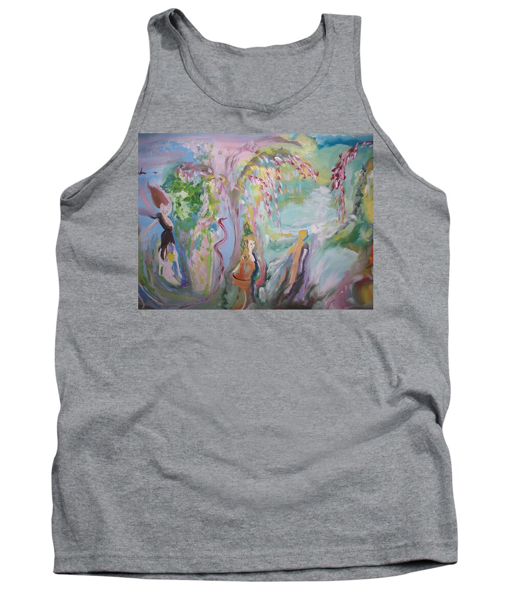 Woman Tank Top featuring the painting Female persuasion by Judith Desrosiers