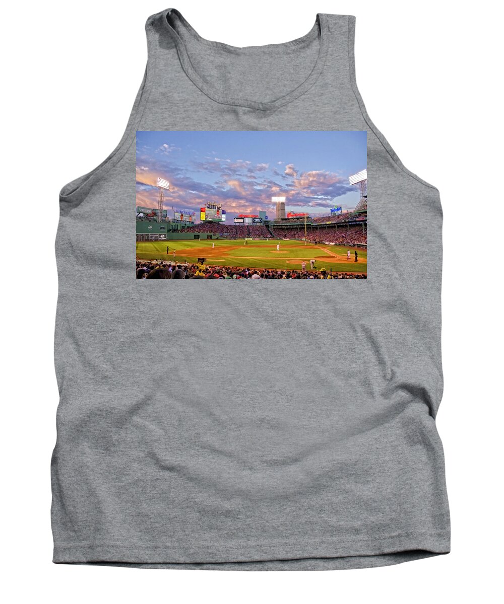 Fenway Tank Top featuring the photograph Fenway Night by Donna Doherty