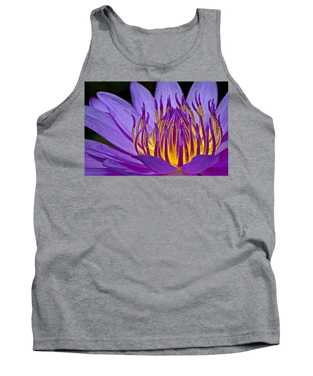 Waterlily Tank Top featuring the photograph Flaming Heart by Susan Candelario