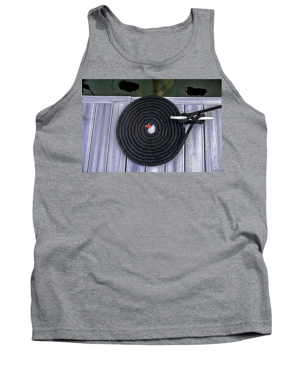 Flemish Flake Tank Top featuring the photograph Flemish Flake Rope Coil by Marty Saccone