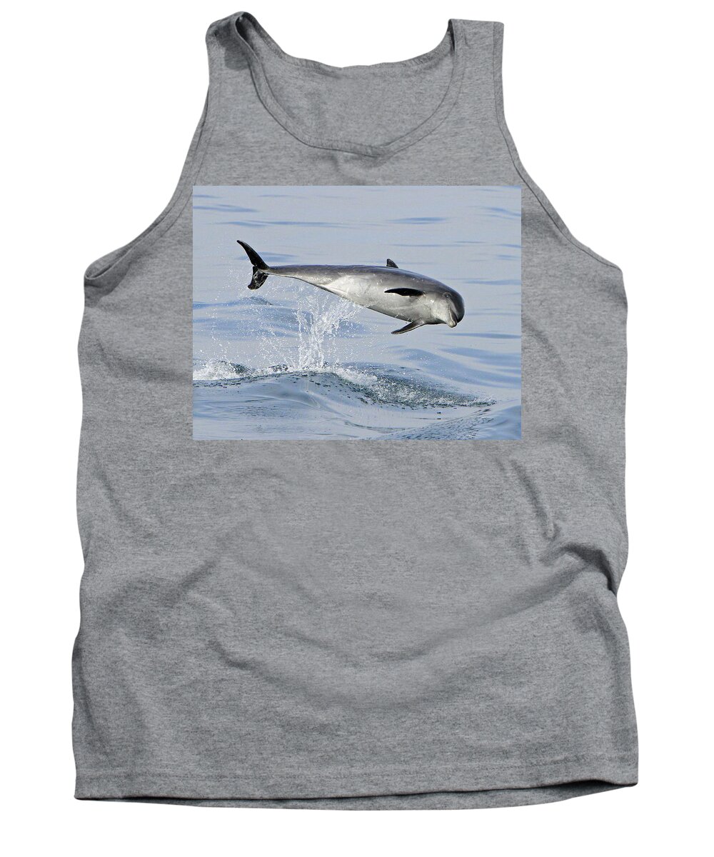 Bottlenose Dolphin Tank Top featuring the photograph Flying Sideways by Shoal Hollingsworth