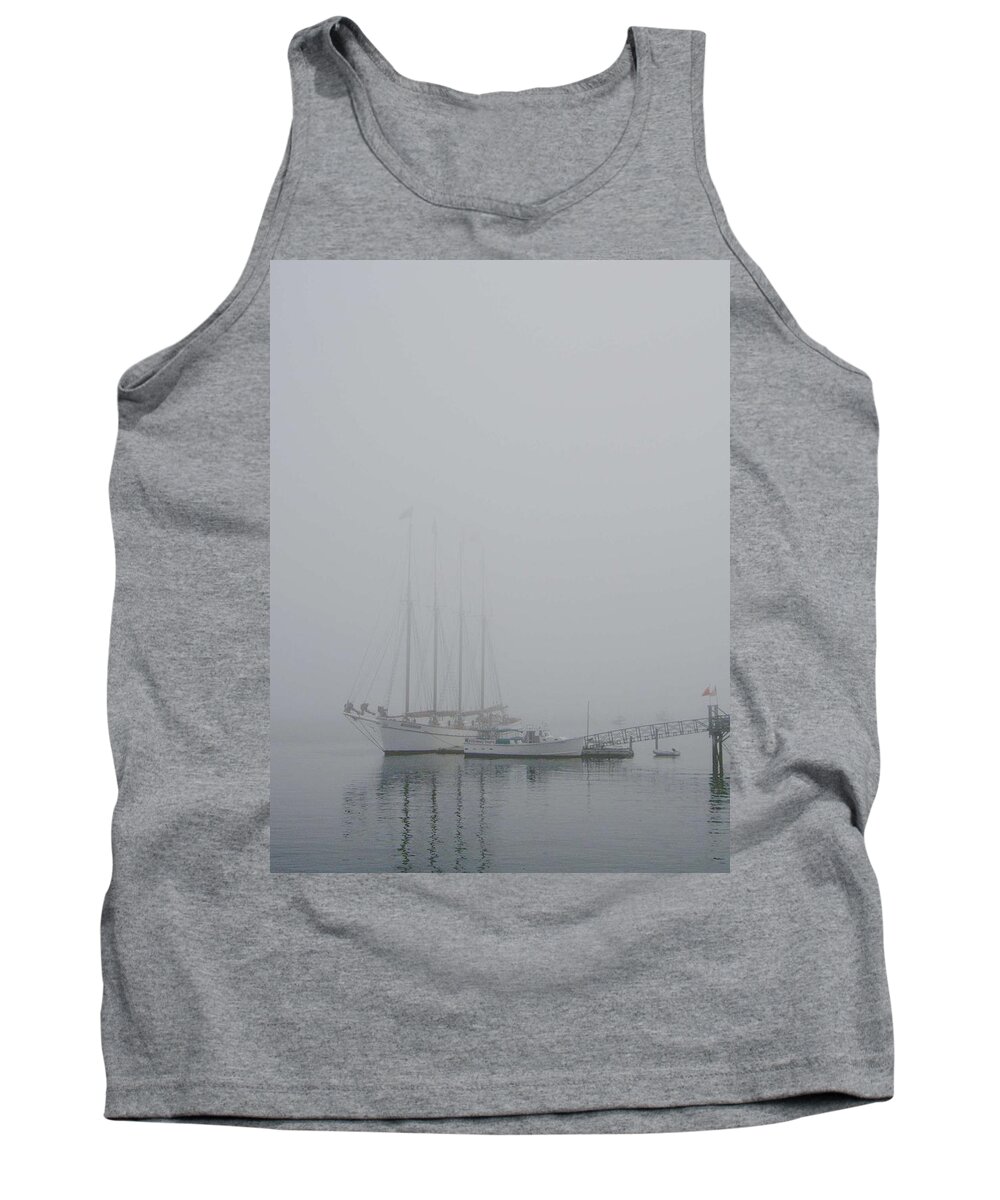 Fog Tank Top featuring the photograph Fogged In by Carolyn Jacob
