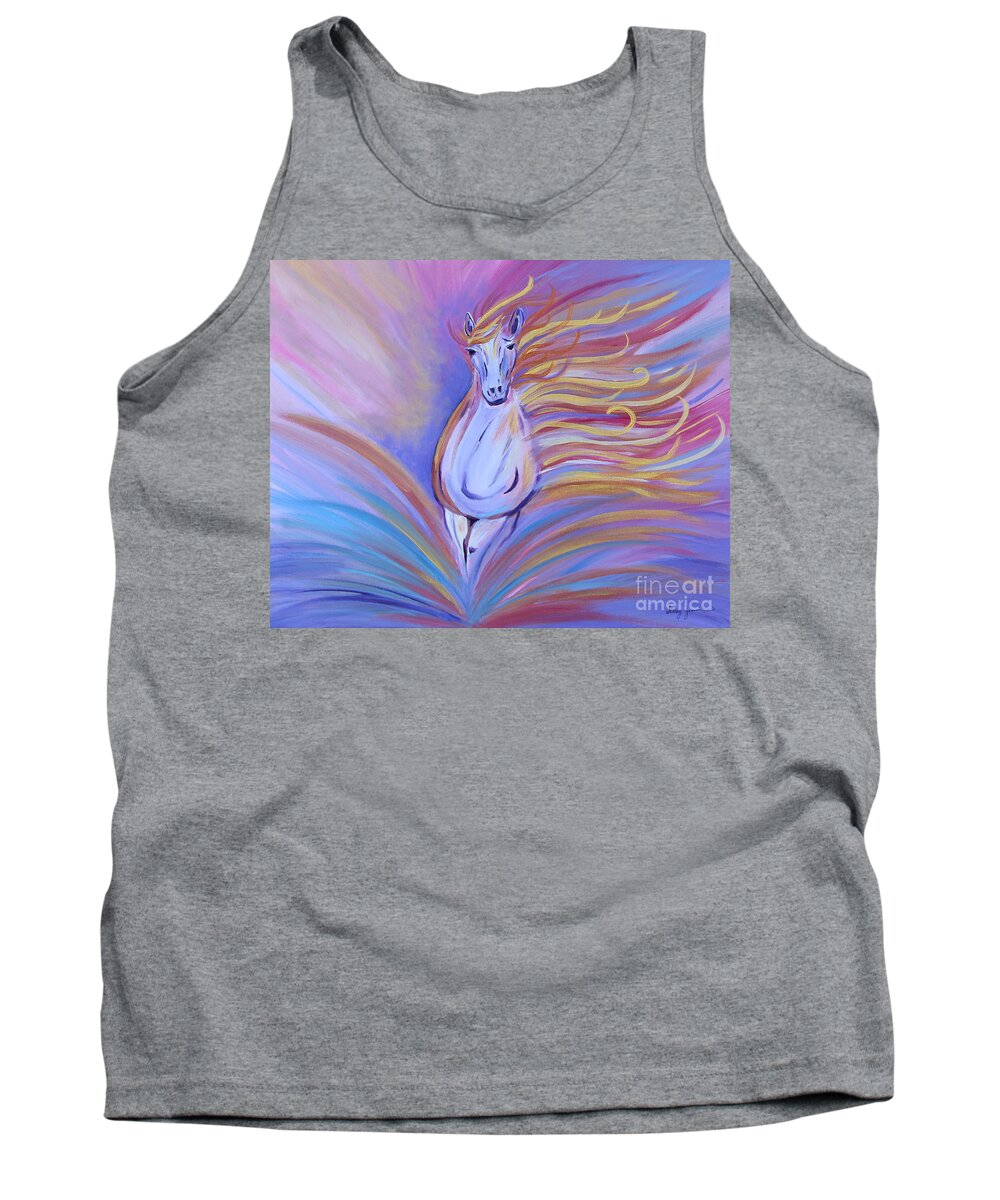 Horse Tank Top featuring the painting Freedom by Stacey Zimmerman