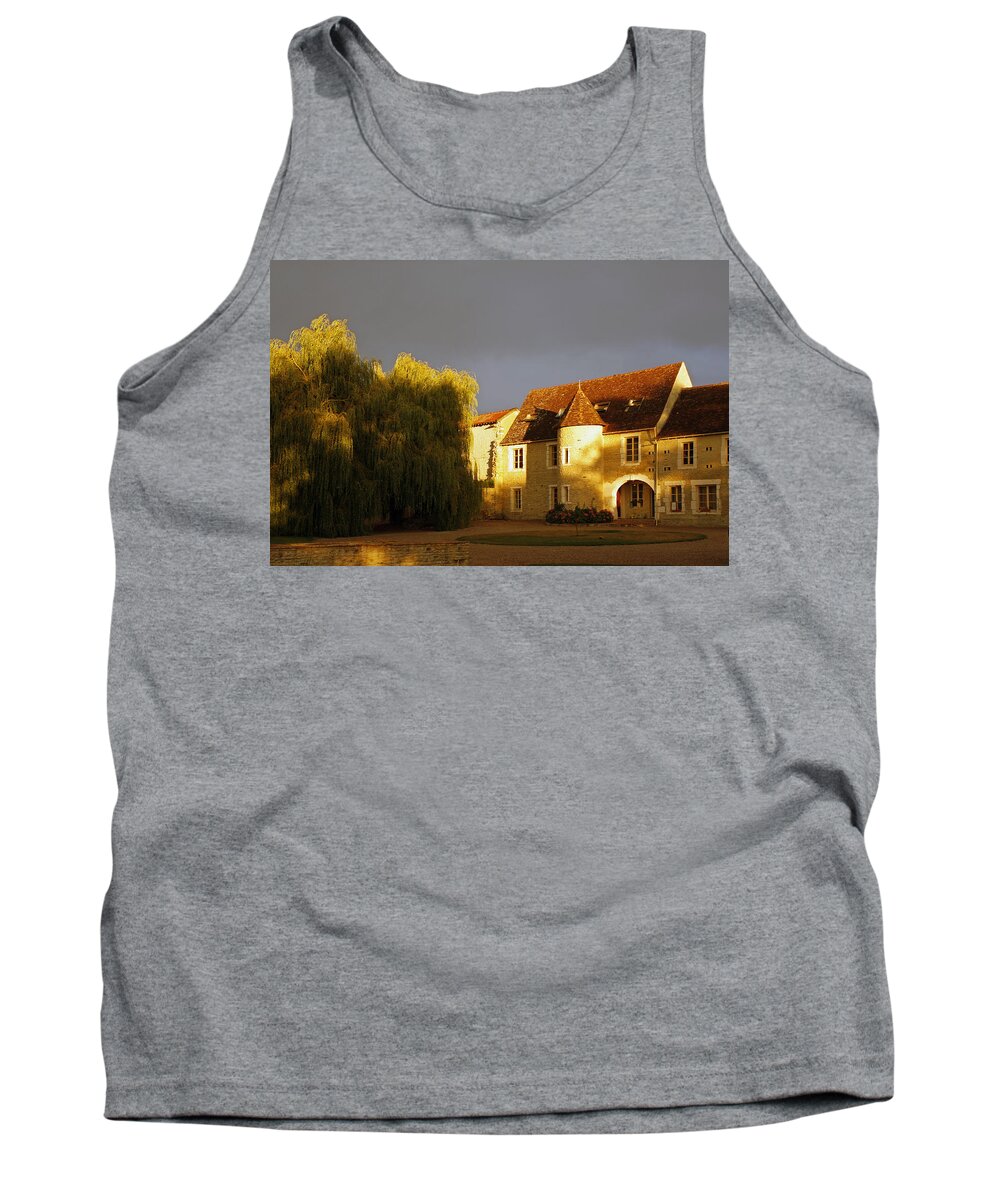 House Tank Top featuring the digital art French house at sunset by Steve Ball