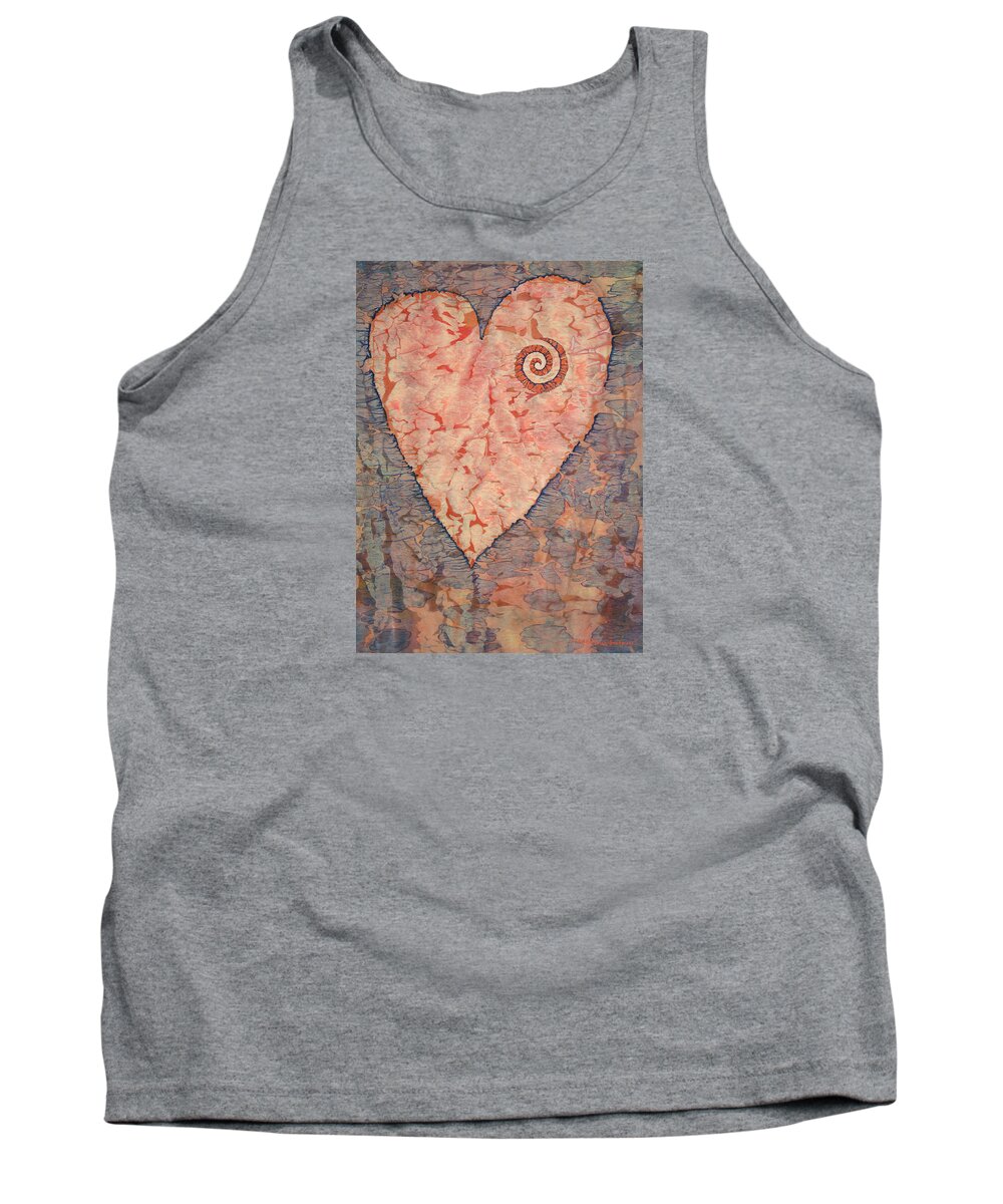 Heart Tank Top featuring the painting From The Heart by Lynda Hoffman-Snodgrass