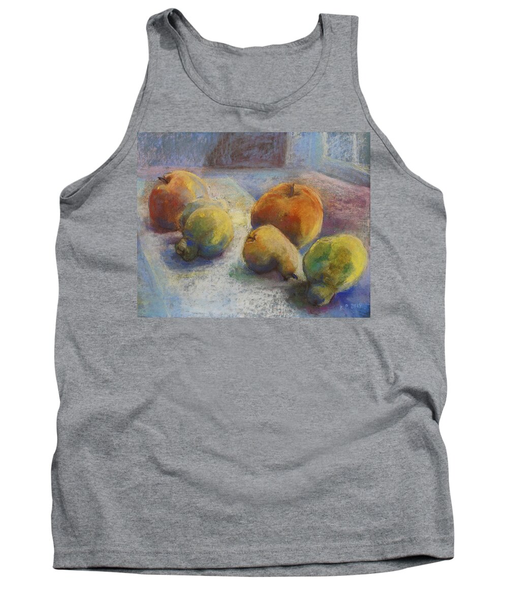 Still Life Tank Top featuring the pastel Fruit In Moonlight by Barbara Pommerenke