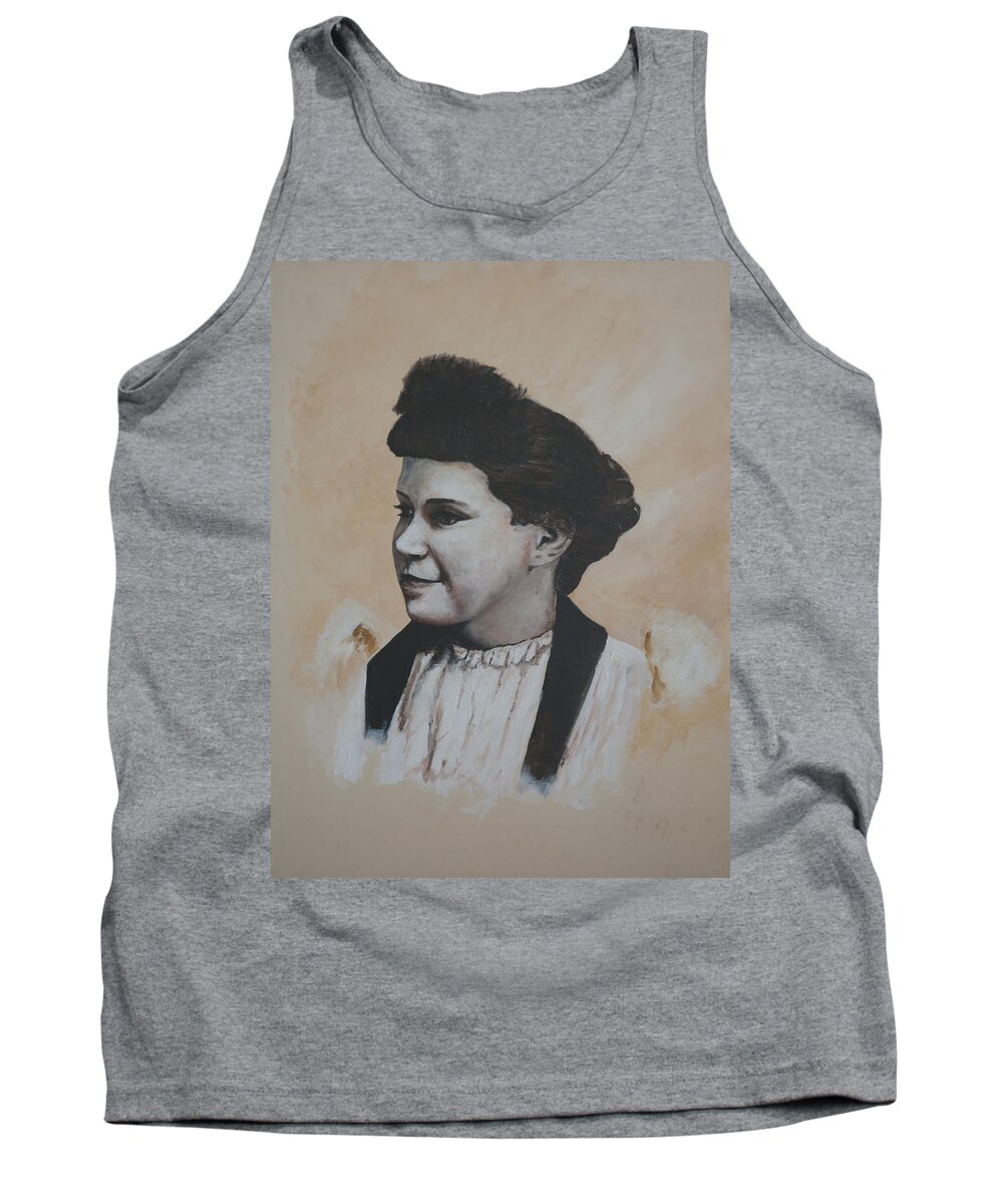 Portrait Tank Top featuring the painting Margaret by Chuck Gebhardt