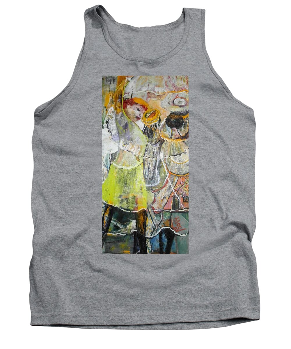 Lady Dancing Tank Top featuring the painting Geneva's Disco by Peggy Blood
