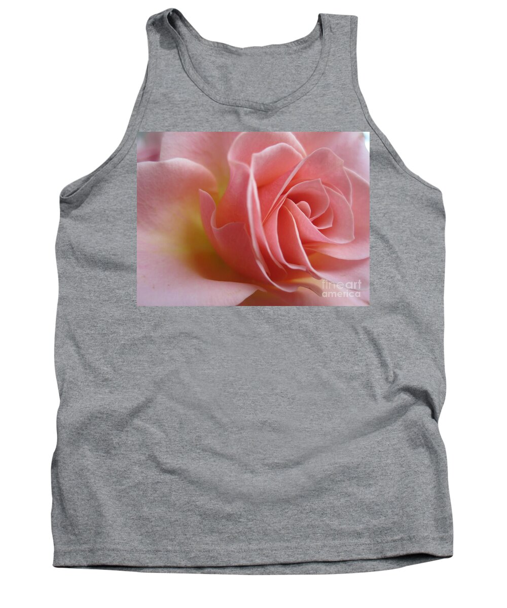 Floral Tank Top featuring the photograph Gentle Pink Rose by Tara Shalton