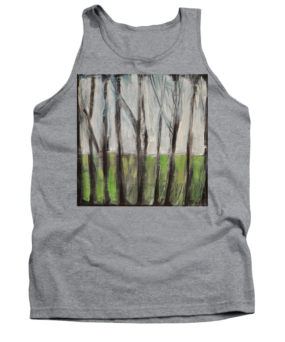 Trees Tank Top featuring the painting Gentle Rain by Tim Nyberg