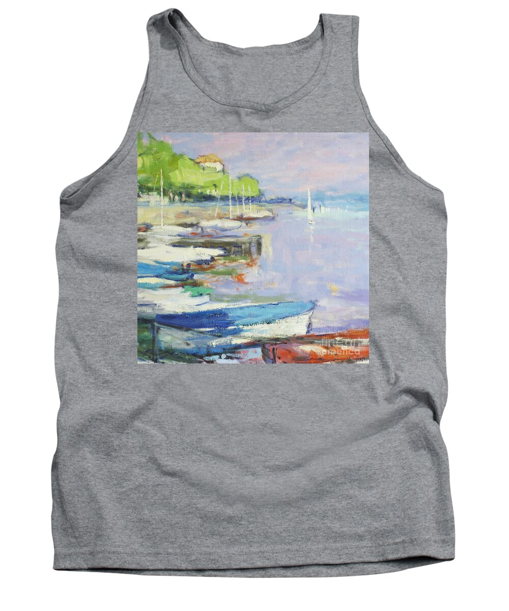 Fresia Tank Top featuring the painting Getting a Rush by Jerry Fresia