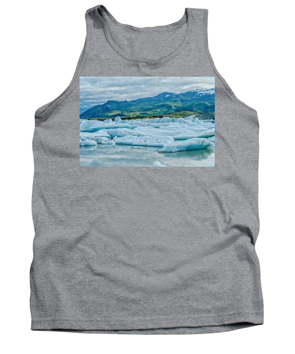 Glacier Lagoon Iceland Tank Top featuring the photograph Glacier Lagoon by Greg Wyatt