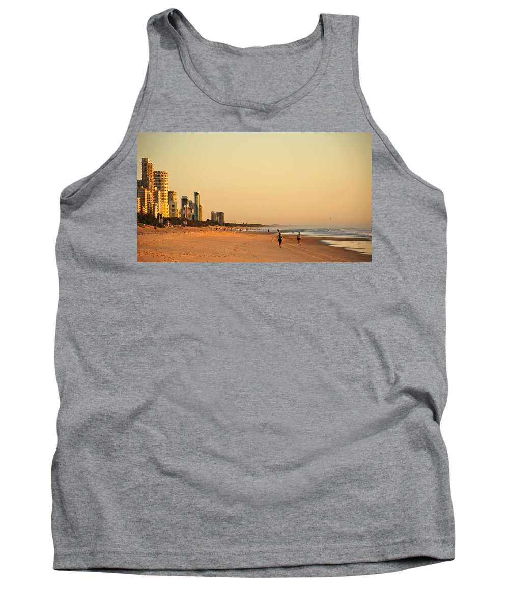 Beach Tank Top featuring the photograph Gold Coast Beach by Eric Tressler