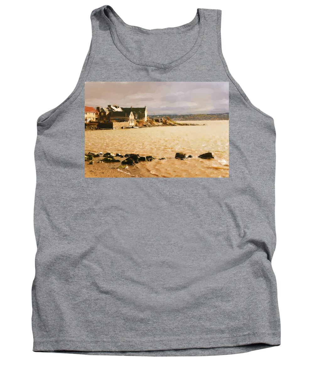 North Queensferry Tank Top featuring the digital art Golden afternoon by Elena Perelman
