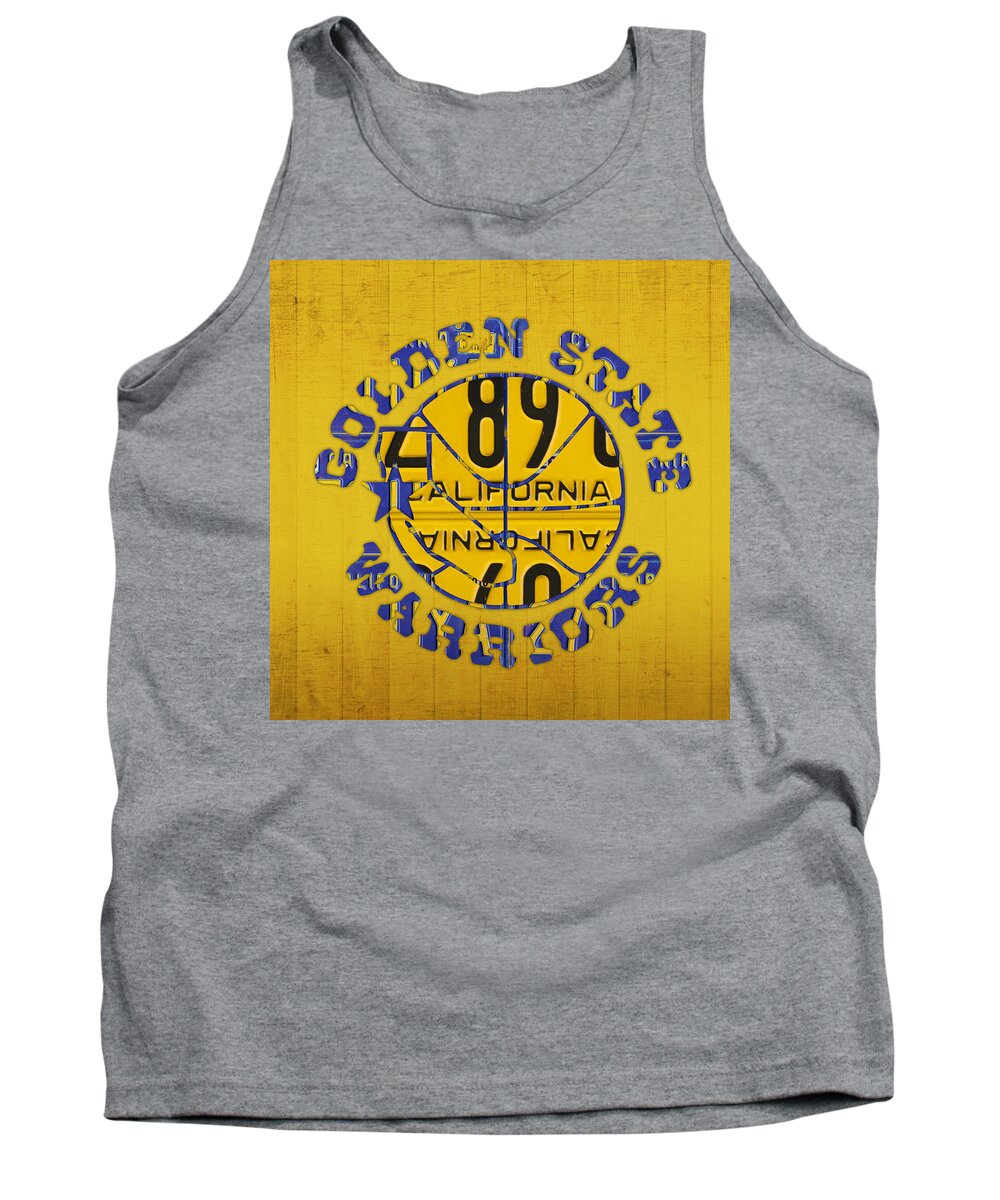 Golden State Warriors Basketball Team Retro Logo Vintage Recycled  California License Plate Art T-Shirt