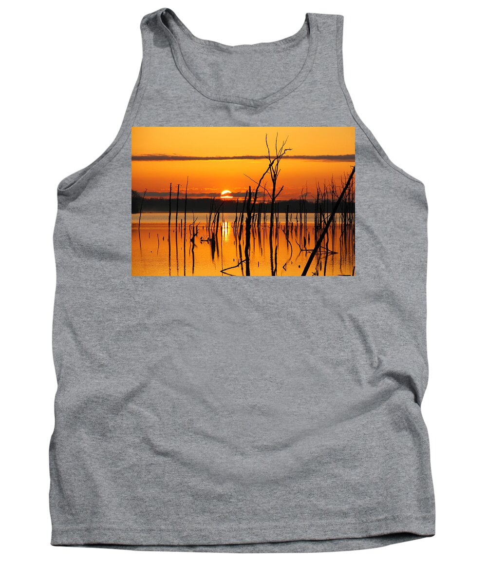 Sunrise Tank Top featuring the photograph Golden Sunrise by Roger Becker
