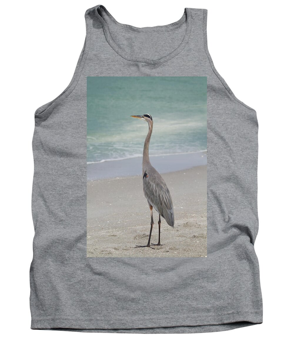 Great Blue Heron Tank Top featuring the photograph Great Blue Heron by Kim Hojnacki