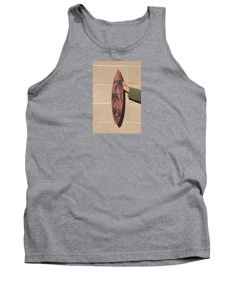 Handpaintedpalms Tank Top featuring the painting Hand Painted Palms by Paul Carter