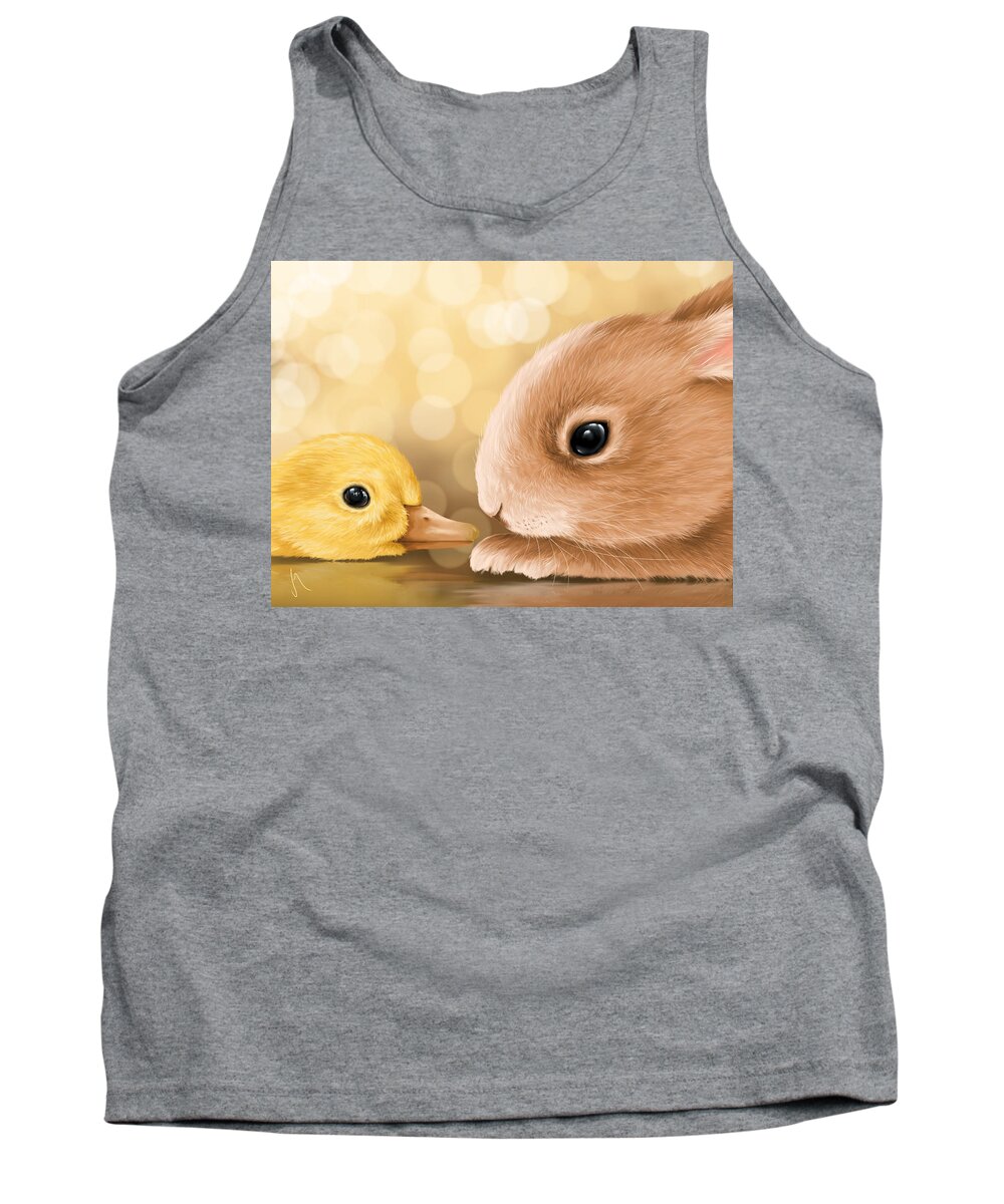 Easter Tank Top featuring the painting Happy Easter 2014 by Veronica Minozzi