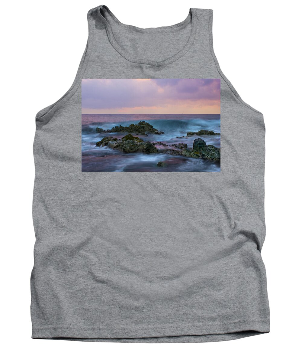 Hawaii Tank Top featuring the photograph Hawaiian Waves at Sunset by Bryant Coffey