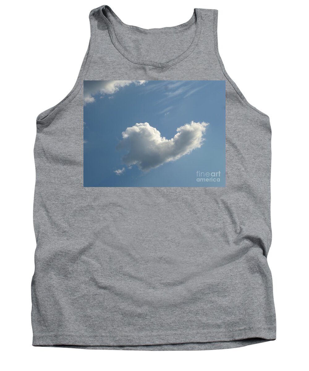 Heart Tank Top featuring the photograph Heart Cloud Sedona by Mars Besso