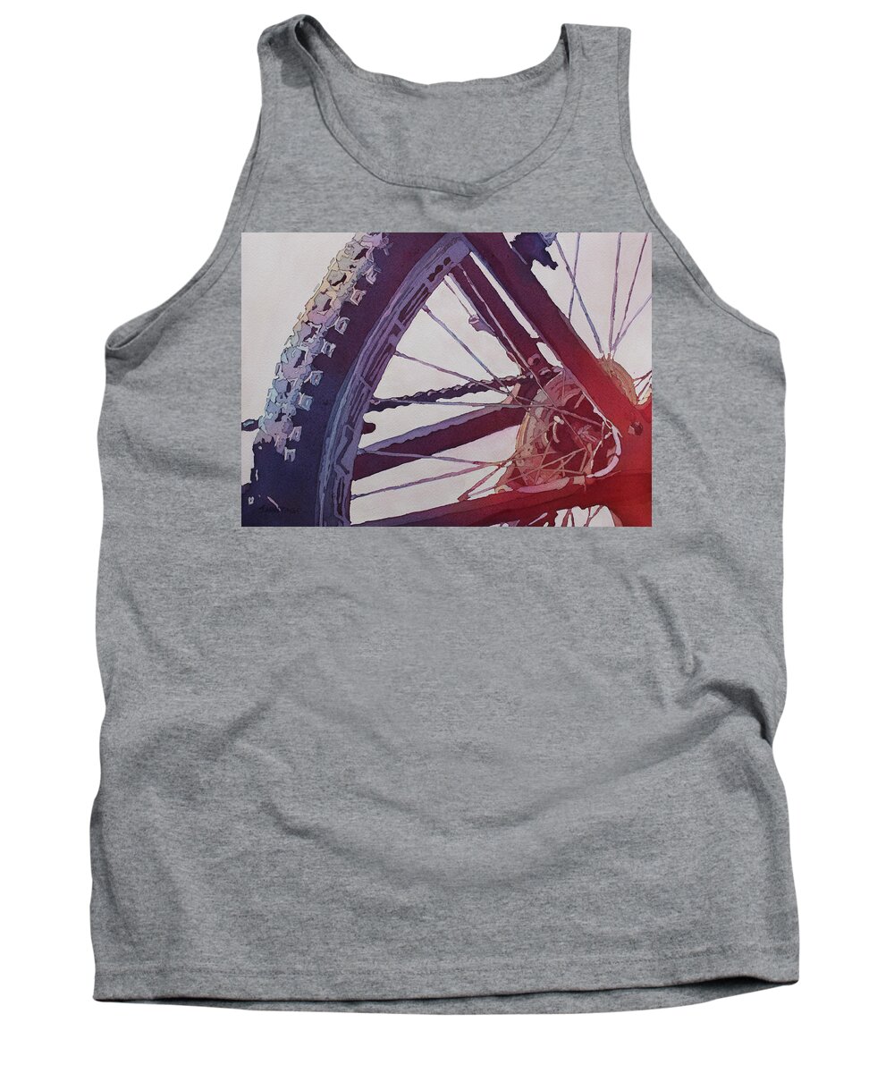 Bike Tank Top featuring the painting Heart of the Bike by Jenny Armitage