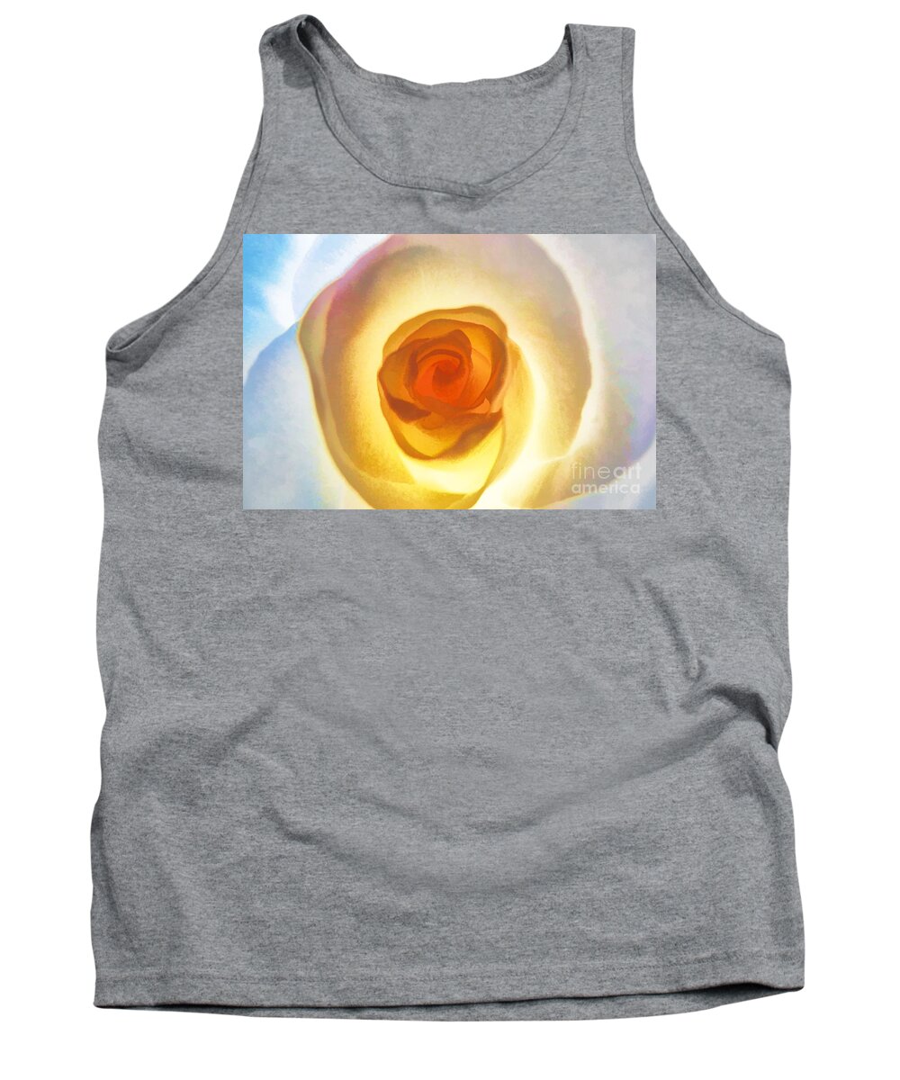 Heart Of The Rose Tank Top featuring the photograph Heart Of The Rose by Peggy Hughes