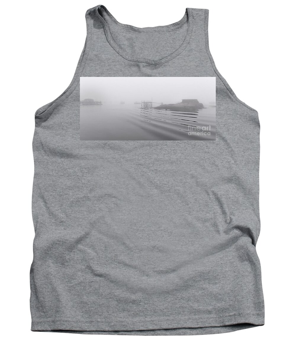 Fog Tank Top featuring the photograph Heavy Fog and Gentle Ripples by Marty Saccone