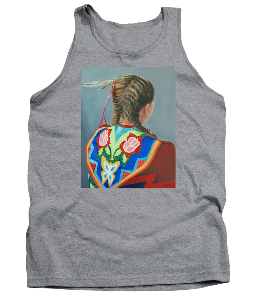 Native American Tank Top featuring the painting Heritage by Jill Ciccone Pike
