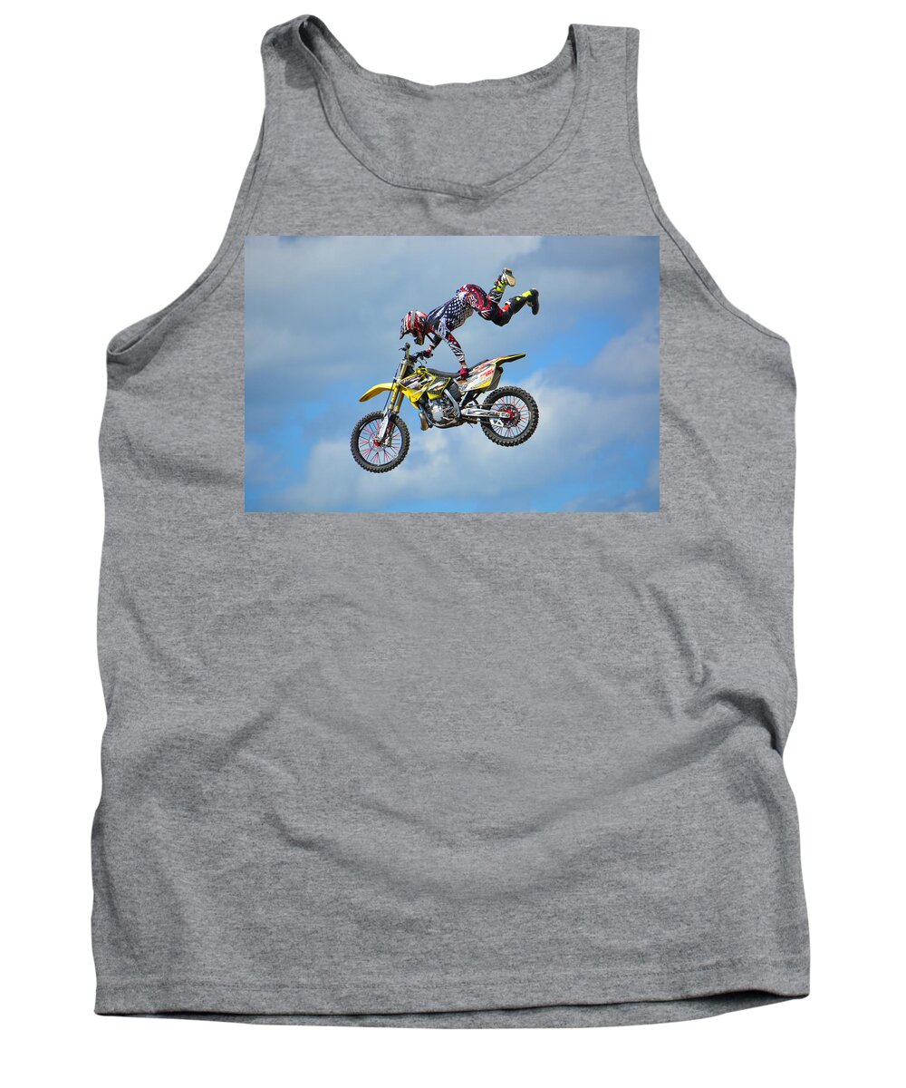 Fmx Tank Top featuring the photograph High Octane Ride by Mike Martin